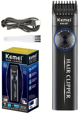 Kemei km-687 Trimmer 120 min  Runtime 4 Length Settings(Black)