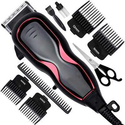 GroomHQ Y2 Hair Clipper Men Razor Heavy Duty Salon Use New High Quality Beard Moustache Fully Waterproof Trimmer 0 min  Runtime 7 Length Settings(Black)