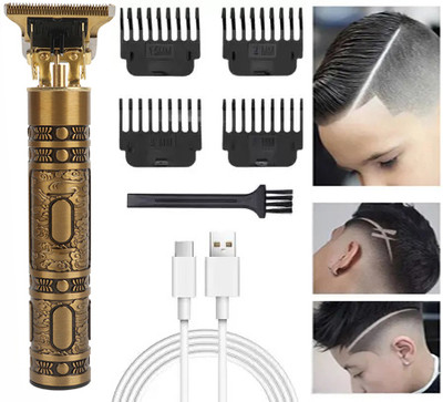 TAKEOVERHUB Professional Vintage T9 USB Hair Cutting Trimmer T30 Trimmer 60 min  Runtime 4 Length Settings(Gold)