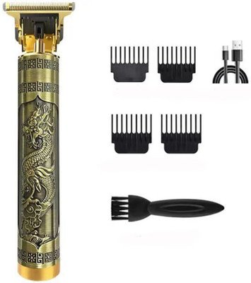 Profiline Professional Clipper Metal Hair Trimmer Electric Hair Shaver Cordless Trimmer 60 min  Runtime 3 Length Settings(Gold)