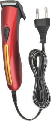 GLOWISH EASY USE HOUSEHOLD STAINLESS STEEL SHARP BLADES HAIR Trimmer 60 min  Runtime 4 Length Settings(Red, White)