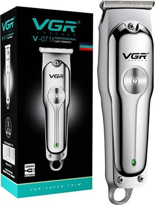 VGR V-071 Professional Rechargeable Hair Clipper Body Groomer 120 min  Runtime 4 Length Settings(Silver)