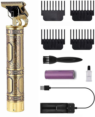 XPLOSSIVE New Vintage T9 professionalclipper for men Tshape design for hairstyle and shave Trimmer 120 min  Runtime 4 Length Settings(Gold)