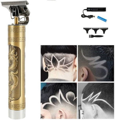 CRISPLN Professional MaxtopT99 Rechargeable Cordless Electric Blade Beard Trimmer C43 Trimmer 90 min  Runtime 3 Length Settings(Rose Gold)