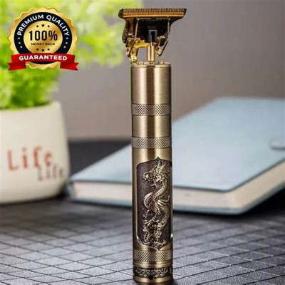 bramstra 9 buddha Cordless Shaver Clipper Waterproof Men Fully Waterproof Trimmer 120 min  Runtime 5 Length Settings(Gold)