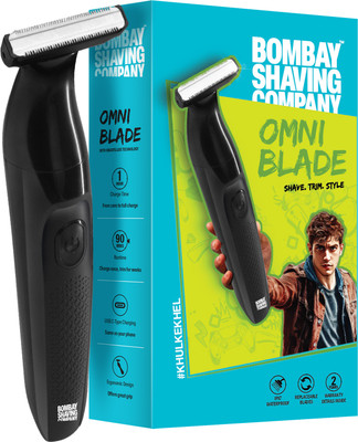 BOMBAY SHAVING COMPANY OmniBlade 3-in-1 Beard Trimmer For Men | Trim, Style, Shave Trimmer 90 min  Runtime 3 Length Settings(Black)
