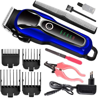 Crostal Electric Profesional trimmer Shaver with extra length setting Fully Waterproof Trimmer 120 min  Runtime 4 Length Settings(Blue, Black)