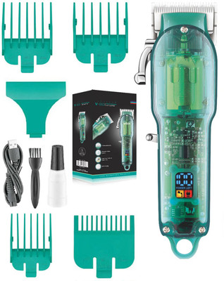 Frinzoo Cordless 4 Length Setting Adjustable Hair Clipper For Salon Fully Waterproof Trimmer 240 min  Runtime 4 Length Settings(Green)