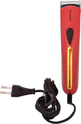 Kemei KM-201B (Inbuilt-Wired) Trimmer 0 min  Runtime 1 Length Settings(Red)