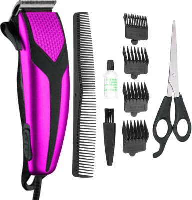 Crostal Adjustable Blade Easy Operation Hair Cutting Machine FOR MEN Trimmer 0 min  Runtime 5 Length Settings(Pink, Black, White)