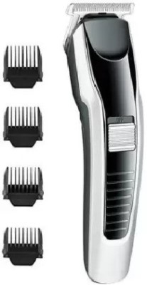 Capitalpoint HTC Pro Max Rechargeable Professional Titanium Blade T shape Trimmer 60 min  Runtime 4 Length Settings(Silver, Black)