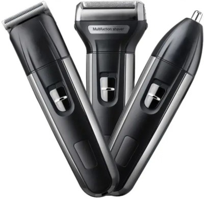 Geemy Trimmer gm 566 hair clipper and shaver 3 in 1 Trimmer 120 min  Runtime 1 Length Settings(Beige)