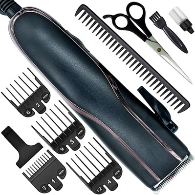 GroomHQ Y3 Hair Clipper Men Razor Heavy Duty Salon Use New High Quality Beard Moustache Fully Waterproof Trimmer 0 min  Runtime 7 Length Settings(Black)