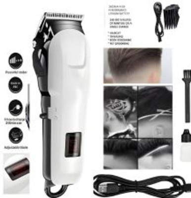 BEXCEL PROFESSIONAL MAXTOP 809jhh TRIMMER Body Groomer 120 min  Runtime 5 Length Settings(White)