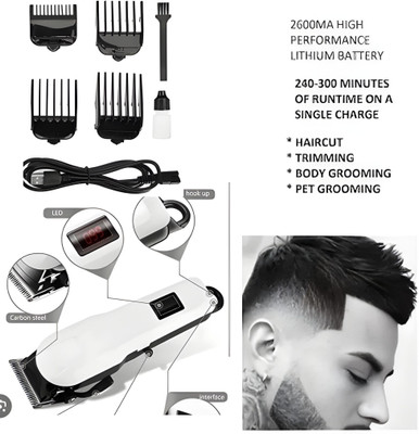 PALAKGALLERY PROFESSIONAL MAXTOP 809of TRIMMER Body Groomer 120 min  Runtime 5 Length Settings(White)
