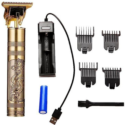 NEOTOWN Professional Hair Trimmer For Men Dragon Style Trimmer (Multi-style) Fully Waterproof Trimmer 120 min  Runtime 4 Length Settings(Gold)