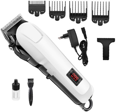 Jmeey Professional Heavy duty Adjustable Cordless Hair cutting machine Fully Waterproof Trimmer 240 min  Runtime 4 Length Settings(White)