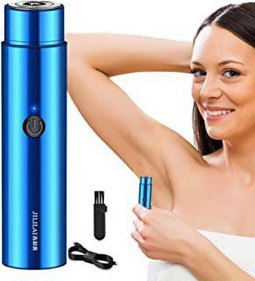 YENCE Portable Electric Shaver, Portable USB Rechargeable Razor Wet Trimmer 40 min  Runtime 1 Length Settings(Blue)