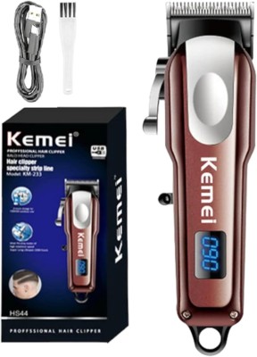 Kemei km-233 specialty strip hair clipper Trimmer 90 min  Runtime 4 Length Settings(Maroon)