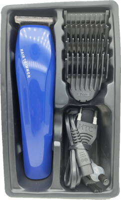 HTTCC Rechargeable Cordless Beard and Hair Clipper Trimmer 60 min Runtime 41 Trimmer Trimmer 60 min  Runtime 4 Length Settings(Blue)