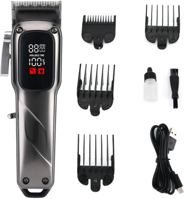 Geemy Hair trimmer and Clipper led display rechargeable for mans Trimmer 120 min  Runtime 4 Length Settings(Multicolor)