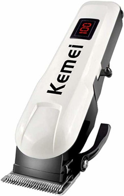Kemei KM-809-A Trimmer 120 min  Runtime 4 Length Settings(White)