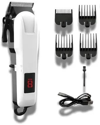 SPARKPLUG KM809F10 Fully Waterproof Trimmer 120 min  Runtime 4 Length Settings(White)