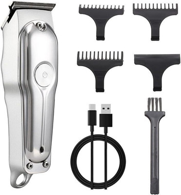 vgrr V-071 Trimmer for Men Trimmer 120 min  Runtime 3 Length Settings(Silver)