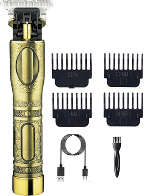 LONGWINGS Trimmer 120 min Runtime 5 Length Settings Fully Waterproof Trimmer 120 min  Runtime 5 Length Settings(Gold)