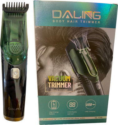 DALING DL-1749 All-In-One Vacuum Waterproof Trimmer 120 min  Runtime 3 Length Settings(Black)
