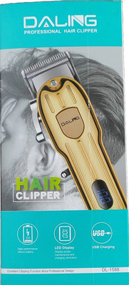 DALING DL-1588 Trimmer 150 min  Runtime 4 Length Settings(Gold, Silver)