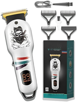 Frinzoo Rechargeable Grooming Tool for Hair, Beard and Mustache Trimmer 120 min  Runtime 3 Length Settings(White)
