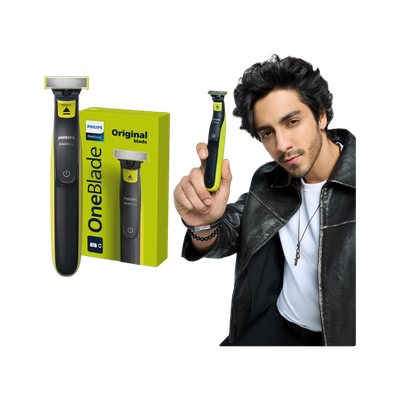 PHILIPS QP 2724/10 OneBlade Turbo2X Trim, Edge, Shave| Perfected for Skin Comfort Trimmer 45 min  Runtime 3 Length Settings(Green, Black)