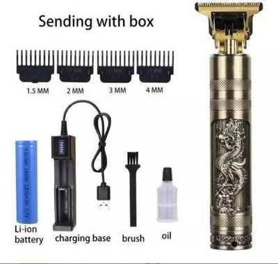 HTD GN_TM_649 Trimmer 120 min  Runtime 4 Length Settings(Gold)