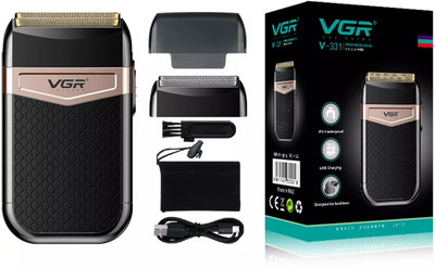 VGR V-331 Professional Men's Shaver Trimmer 50 min  Runtime 0 Length Settings(Black)