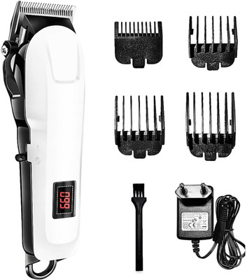 PRINTDESIRES 809 Professional Rechargeable Hair Trimmer Trimmer 180 min  Runtime 4 Length Settings(White)