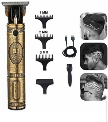 CRISPLN Professional MaxtopT99 Rechargeable Cordless Electric Blade Beard Trimmer C42 Trimmer 90 min  Runtime 3 Length Settings(Rose Gold)