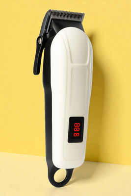 Sagaft A68 Men’s Beard Trimmer Skin-Friendly Stainless Blades and Long Battery Backup Trimmer 240 min  Runtime 4 Length Settings(White)