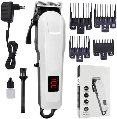 CLINLINSO Professional Heavy Duty Rechargeable Electric Hair Clipper-Trimmer for Men Fully Waterproof Trimmer 240 min Runtime 5 Length Settings(White, Black)