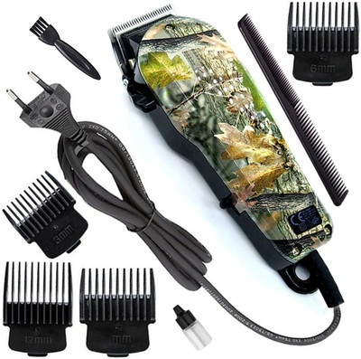 Gemmy Corded Professional Beard Trimmer High Power Hair Fully Waterproof Trimmer 0 min  Runtime 4 Length Settings(Green)