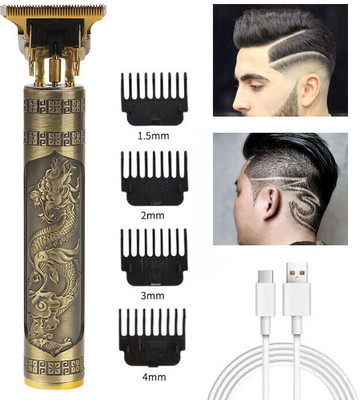 Totthar Professional Vintage Style with 0.5-4mm Trim Range lite35 Trimmer 60 min  Runtime 4 Length Settings(Gold)