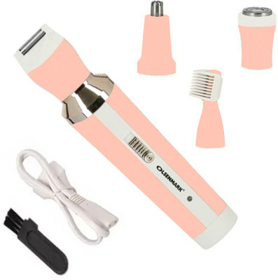 Crostal Adjustable Blade Easy Operation Hair Cutting Machine FOR MEN Trimmer 60 min  Runtime 4 Length Settings(Pink)