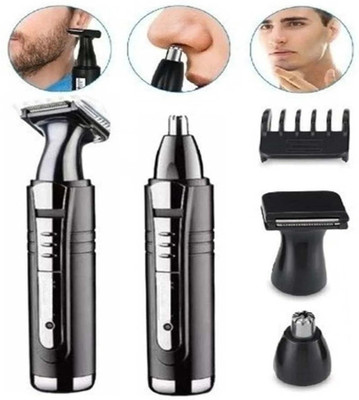 VR Bright Lite KM-6511 2 in 1 functional Beard Trimmer Shaver Runtime: 60 min Trimmer 60 min  Runtime 2 Length Settings(Black, Silver)