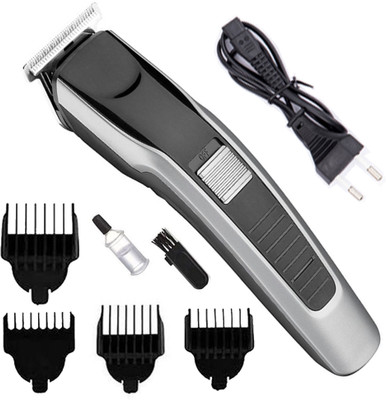 Crostal Professional Cordless Electric Hair Clipper Trimmer Shaver for men Fully Waterproof Trimmer 60 min  Runtime 1 Length Settings(Black, Silver)