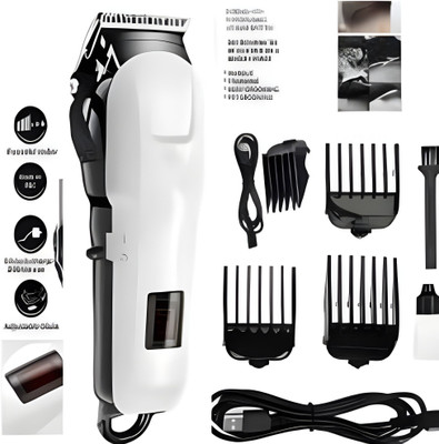 BEXCEL PROFESSIONAL MAXTOP 809plk6jmf TRIMMER Body Groomer 120 min  Runtime 5 Length Settings(White)