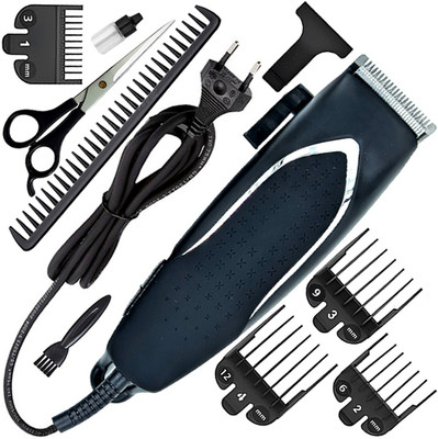 TrimTrends G9 Men Heavy Duty New High Quality Hair Clipper Razor Salon Use Beard Moustache Fully Waterproof Trimmer 0 min  Runtime 7 Length Settings(Black)