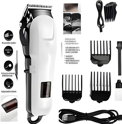 BEXCEL PROFESSIONAL MAXTOP 809oo9mf TRIMMER Body Groomer 120 min  Runtime 5 Length Settings(White)