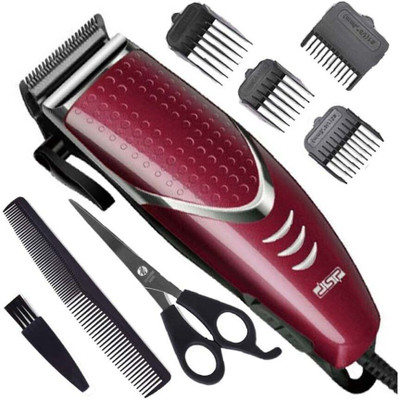 GJMJ DSP-90063 Professional Electric Hair Clipper DSP Adjustable Trimmer Beard Shaver For Men Runtime: 60 min Trimmer for Men Trimmer 60 min  Runtime 4 Length Settings(Multicolor)