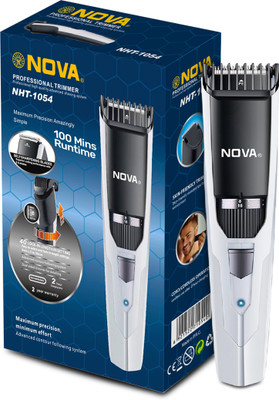 NOVA NHT 1054 Trimmer 100 min  Runtime 40 Length Settings(White, Black)