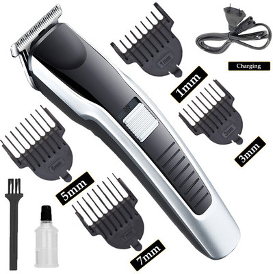 MynxeHTC 538-Rechargeable Hair Clipper Cordless Electric Trimmer Hair Cut Machine for Men Fully Waterproof Trimmer 45 min  Runtime 4 Length Settings(Black)